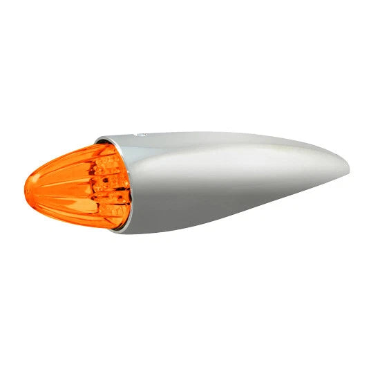 Amber LED Bullet Cab Light with Chrome Housing for Trux TLED-PCAB2