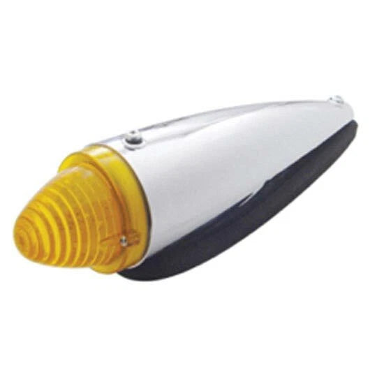 2X LED Beehive Cab Light for United Pacific (38523) - Chrome Housing - Amber