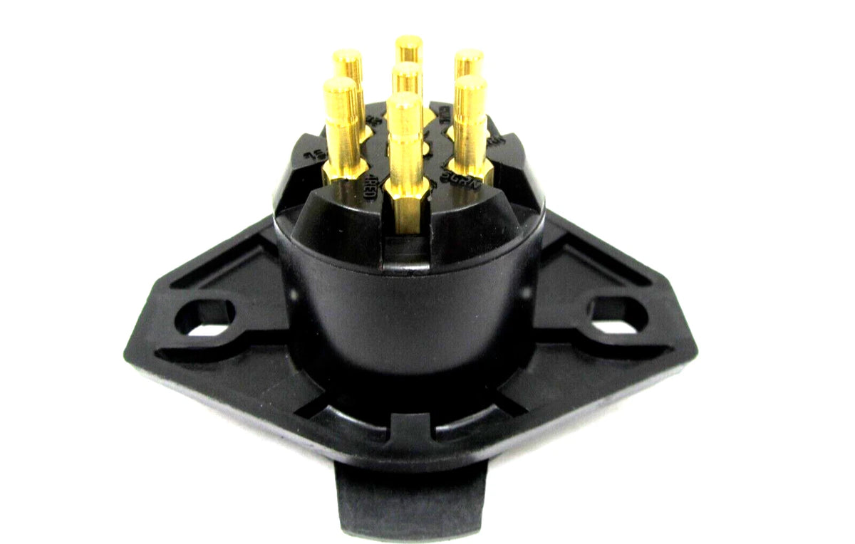 7-Way Trailer Solid Pin Receptacle for Truck-Lite (Flush Mount)