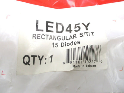 LED Stop Turn Tail Light for (15 Diodes, Rectangular)