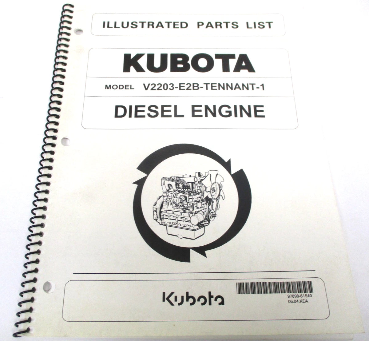 Illustrated Parts List for Kubota V2203-E2B-Tennant Diesel Engine