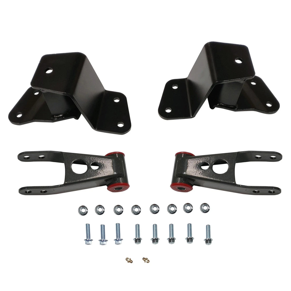 Set of 2 Drop Shackles & Hangers for Silverado Sierra 1500 (1988–1998)