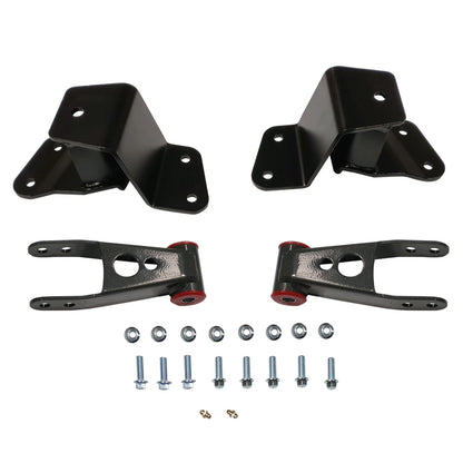 Set of 2 Drop Shackles & Hangers for Silverado Sierra 1500 (1988–1998)