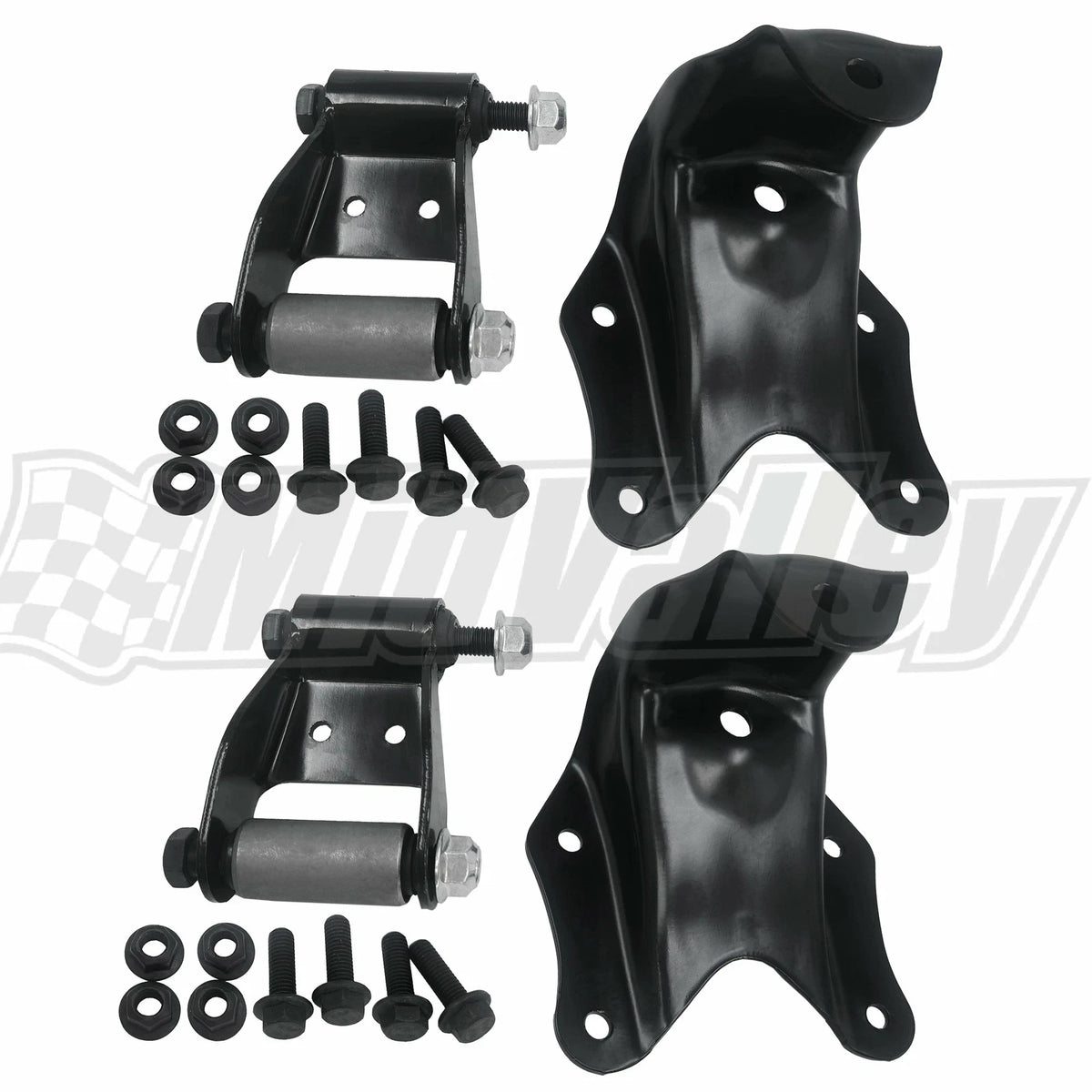 Set of 2 Rear Leaf Spring Shackle Bracket Repair Kit for E150 F150 (1986–2007)