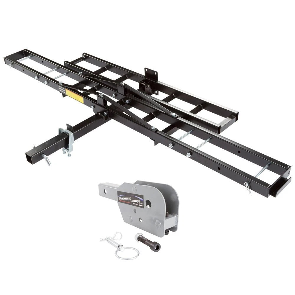Folding Steel Hitch Carrier for Dirt Bikes (Black Widow MCC-500-F)