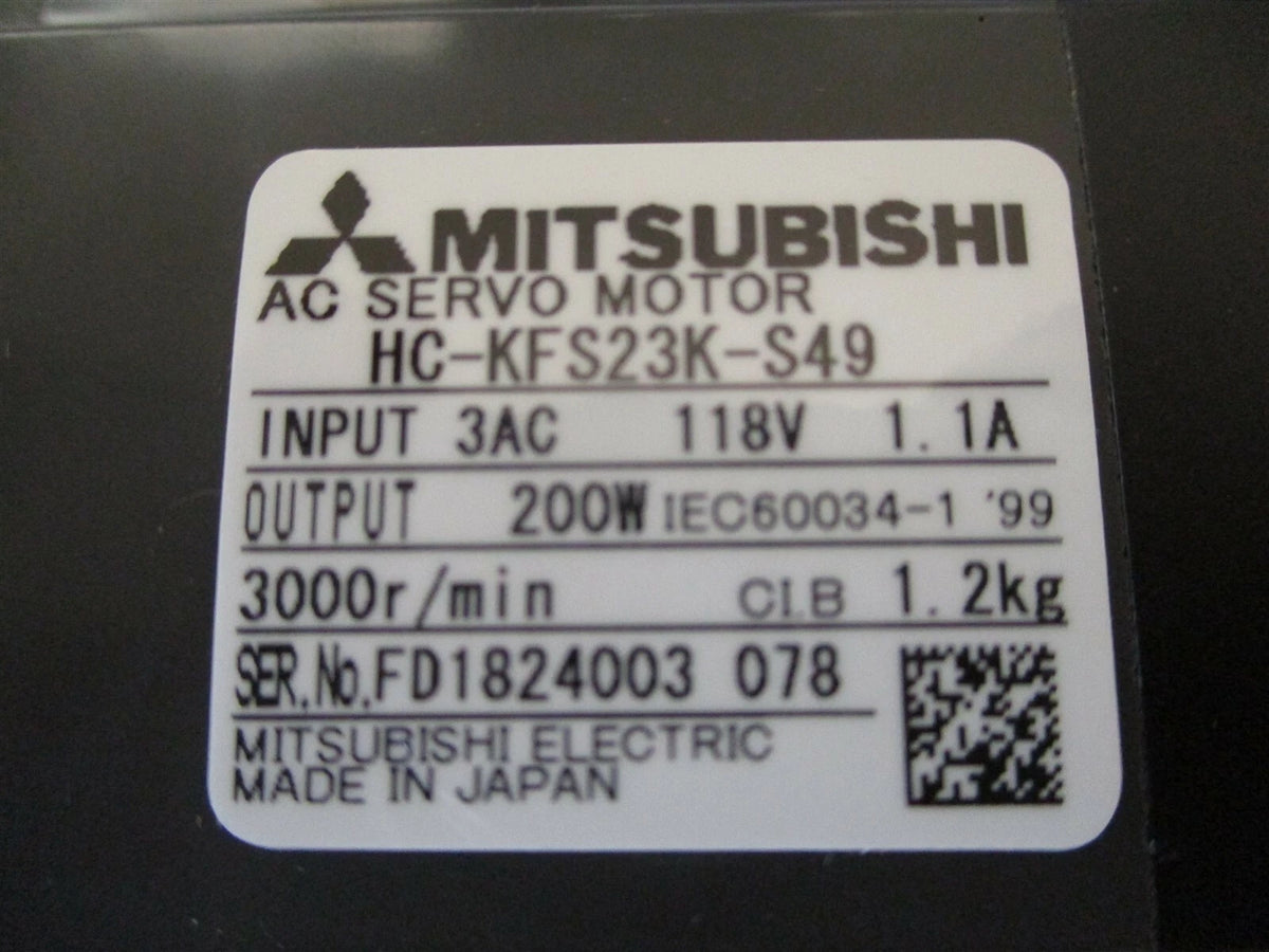 Mitsubishi Servo Motor HC-KFS23K-S49 for Mitsubishi