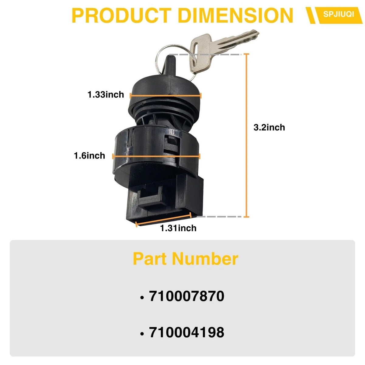 6-Pin 4 Position Ignition Switch w/ Key for Can-Am Maverick Sport (2018–2023)