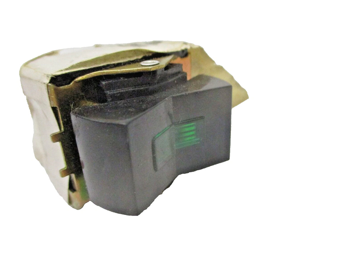 Set of 2 Transair 3-Pos Rocker Switch 4-Term Green Light for Carling