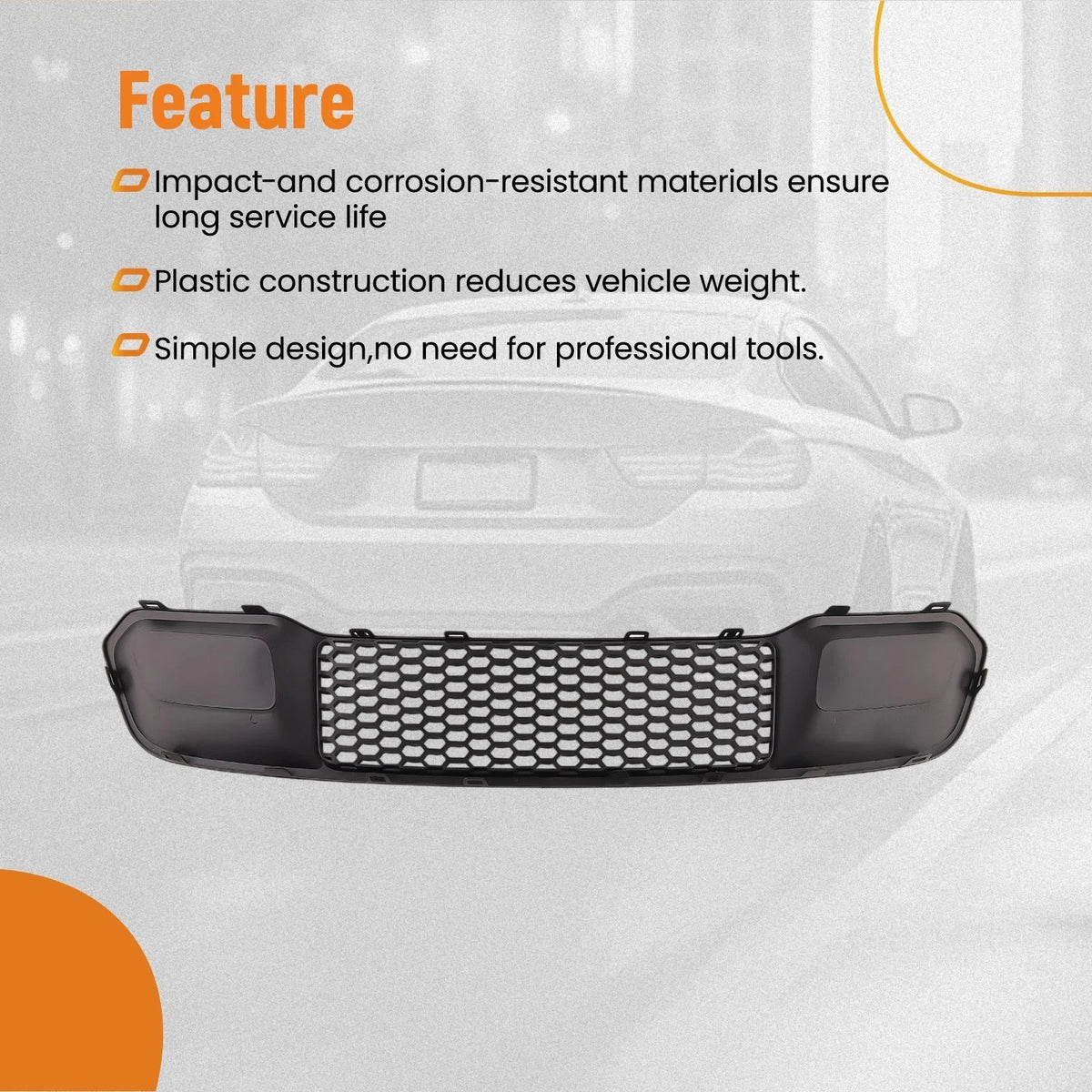 Chrome Bumper Grill Bezel & Grille for Jeep Grand Cherokee (2017–2022) 5ZM53SZ0AA