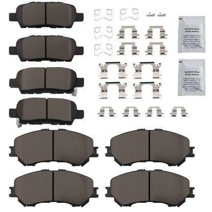 Set of 4 Front Rear Ceramic Brake Pads for Nissan Qashqai Rogue (2014–2019)