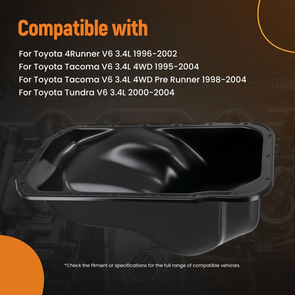 Engine Oil Pan for Toyota Tacoma 4WD 3.4L (1995–2004) 264315, 1210162070