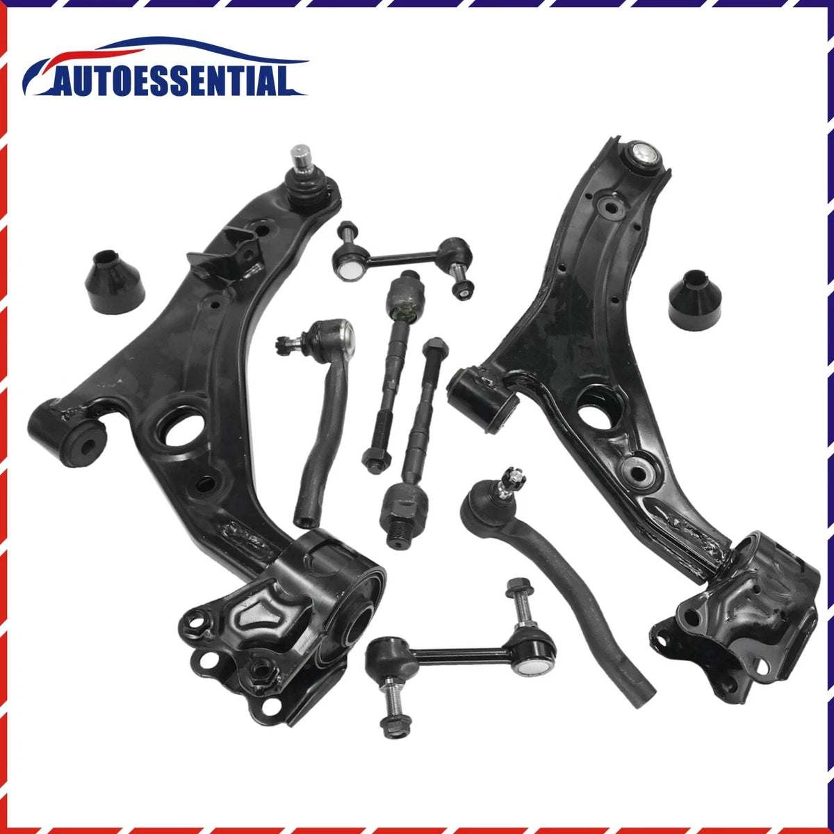 8PC Front Lower Control Arm Ball Joint Sway Bar for Ford Edge MKX (2007–2014)