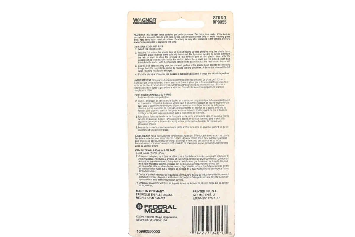 Wagner BP9055 Fog Light Bulb for