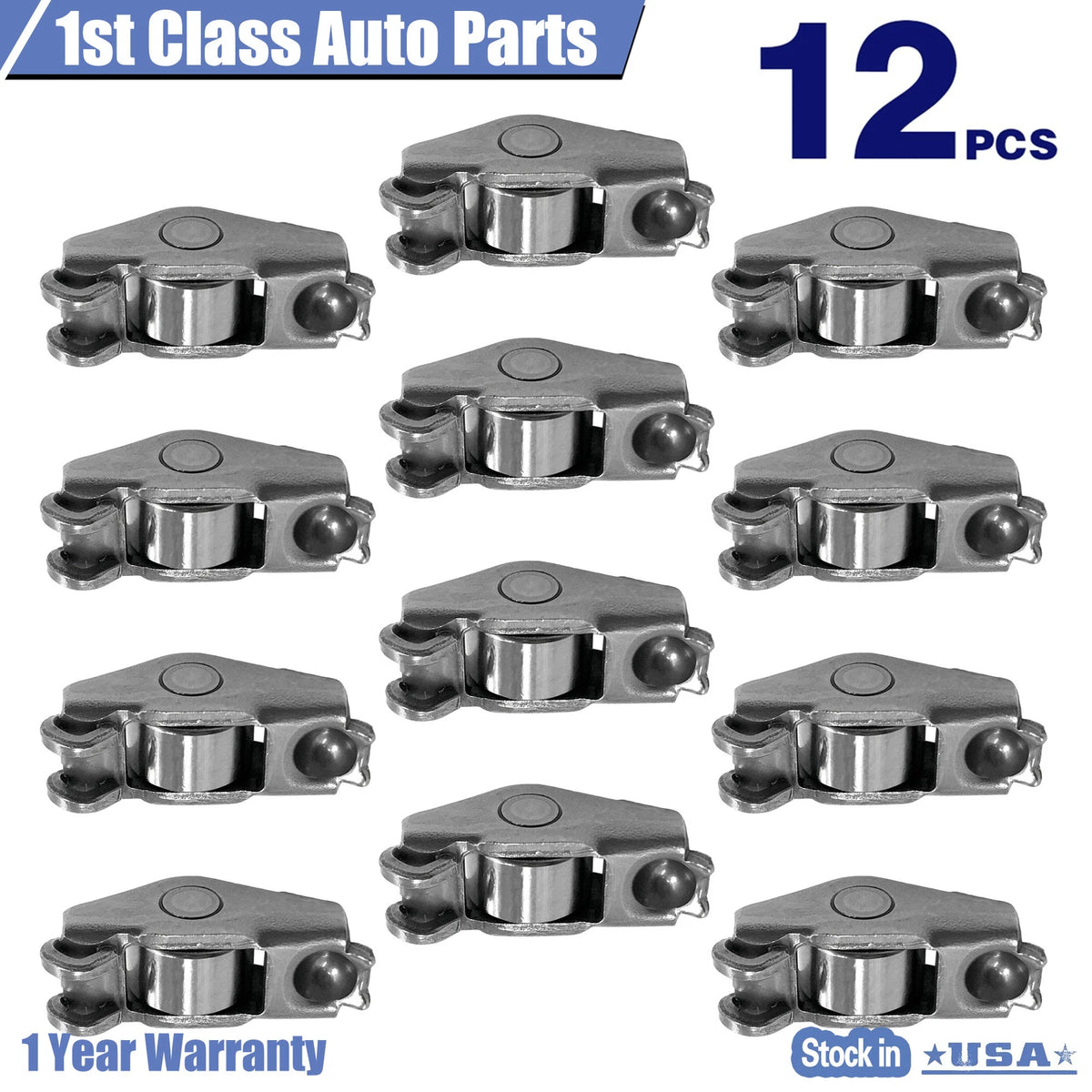 12PCS Rocker Arm Set for V6 Chevy Buick Cadillac (2.8L, 3.0L, 3.2L, 3.6L, 4.2L) 24100294