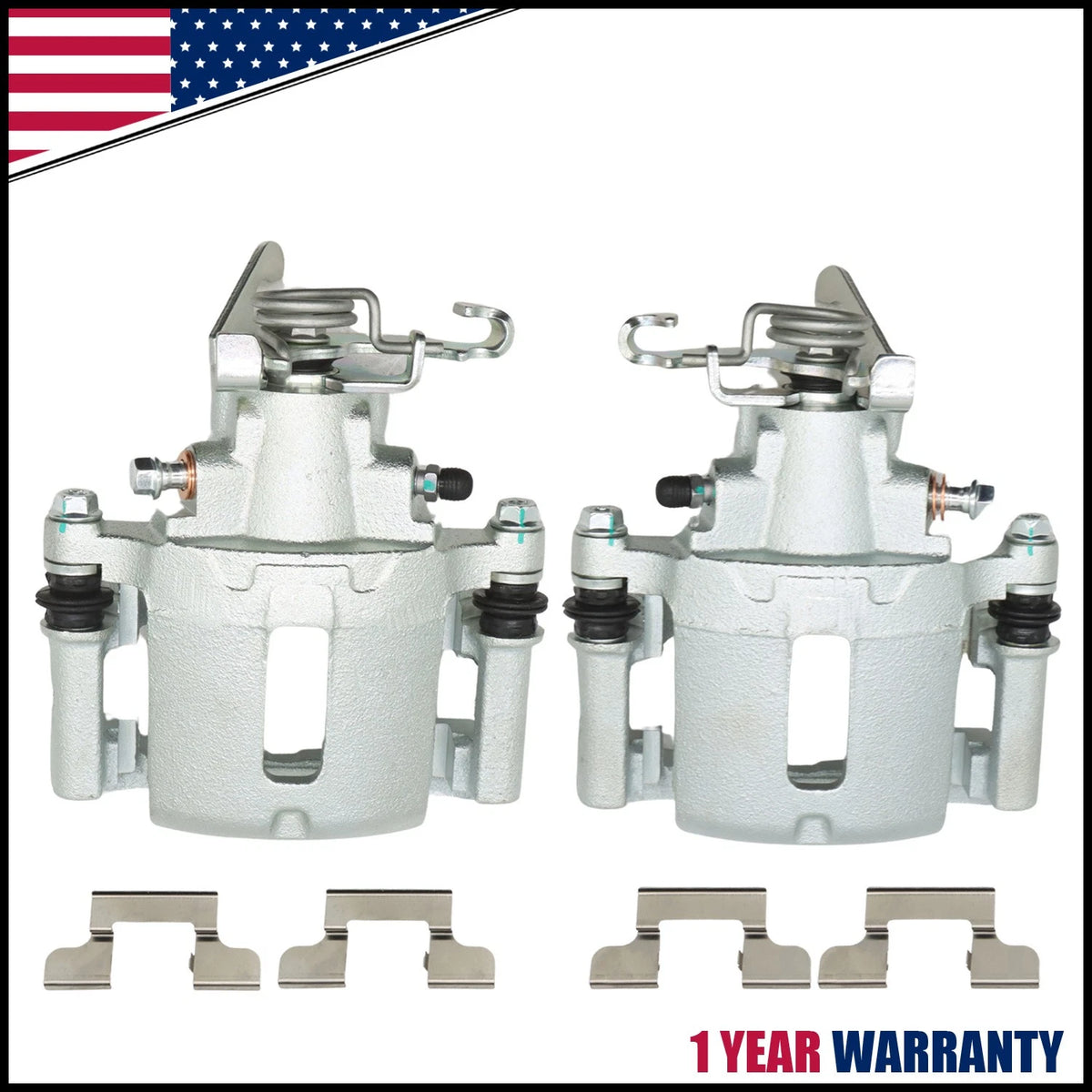 2X Rear Brake Caliper w/ Bracket for Ford Mustang (2005–2014)