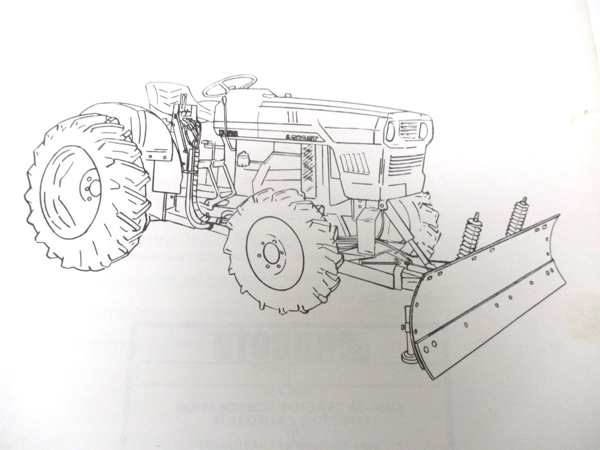 Genuine OEM Owners Manual for Kubota L307 Dozer (70000-70009)