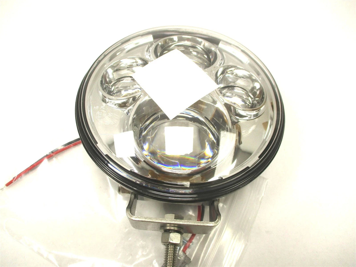 Set of 2 JWS 7" Round LED Truck Lights TS4000 12-24V Pedestal Mount