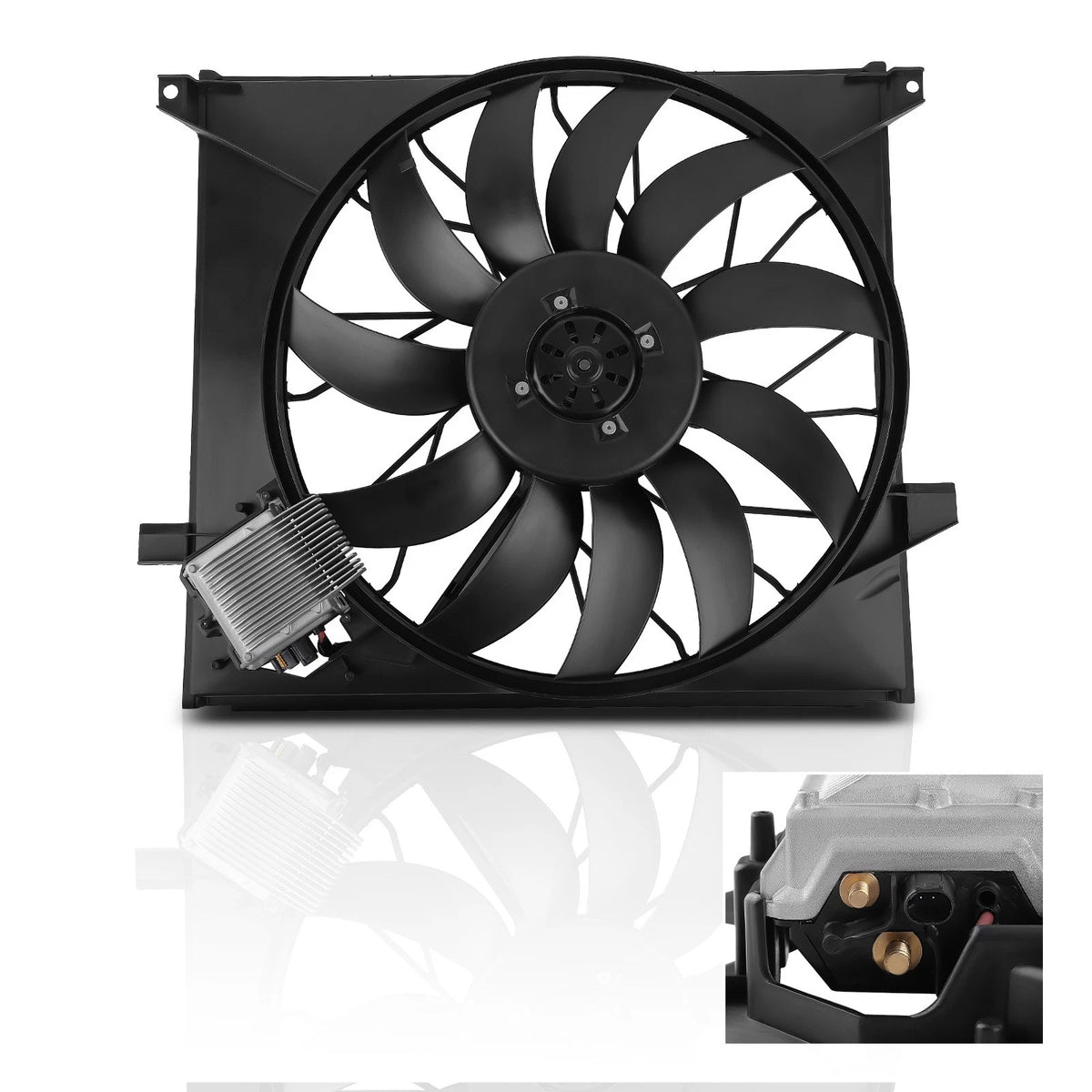 Radiator Brushless Cooling Fan Assembly 850W for Mercedes-Benz W163 (1998–2005)