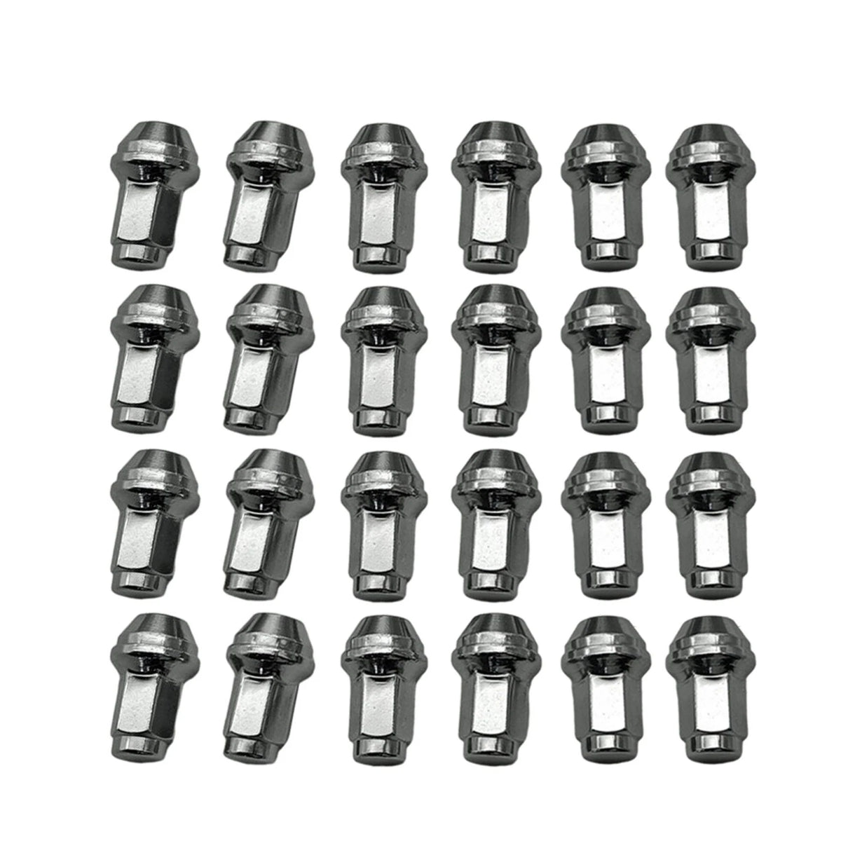 24Pcs Chrome Steel Lug Nuts 14x2 for Ford F-150, Expedition (2004–2014)