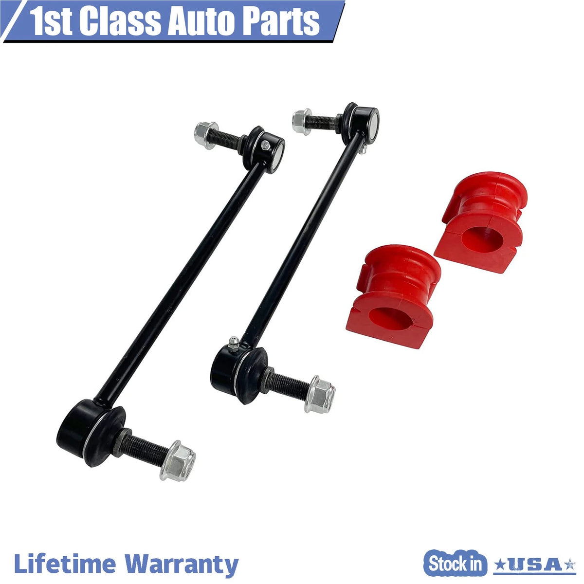 Set of 4 Front Sway Bar Links Bushings Kit for Ford Mustang (2006–2010) K80899 K200167