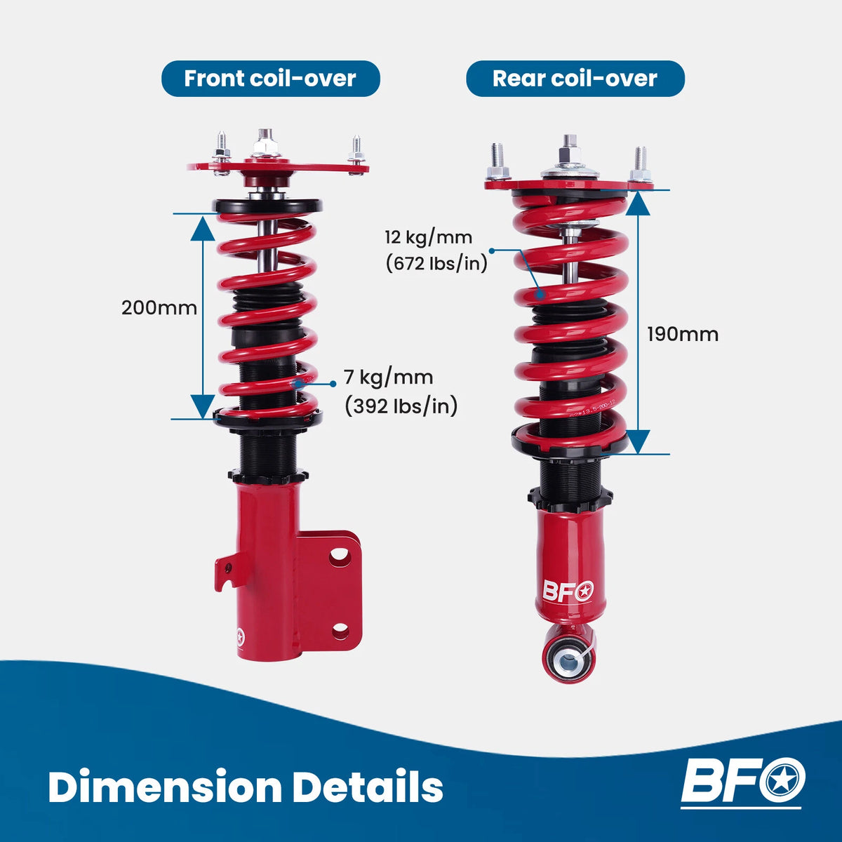 BFO Street Coilovers for Subaru Legacy (2005–2009) Height Adjustable