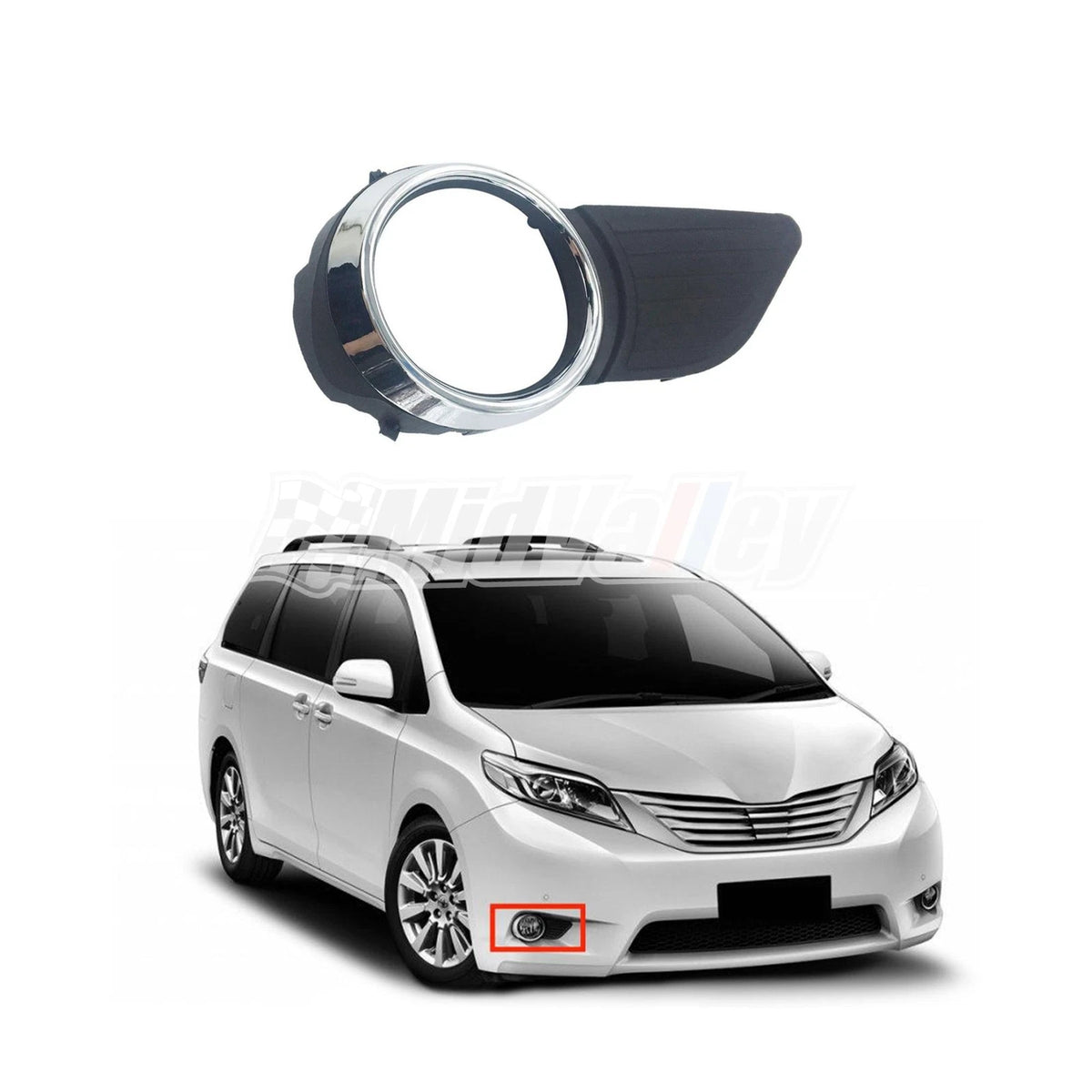 Fog Light Trim Right Side for Toyota Sienna (2011–2017)