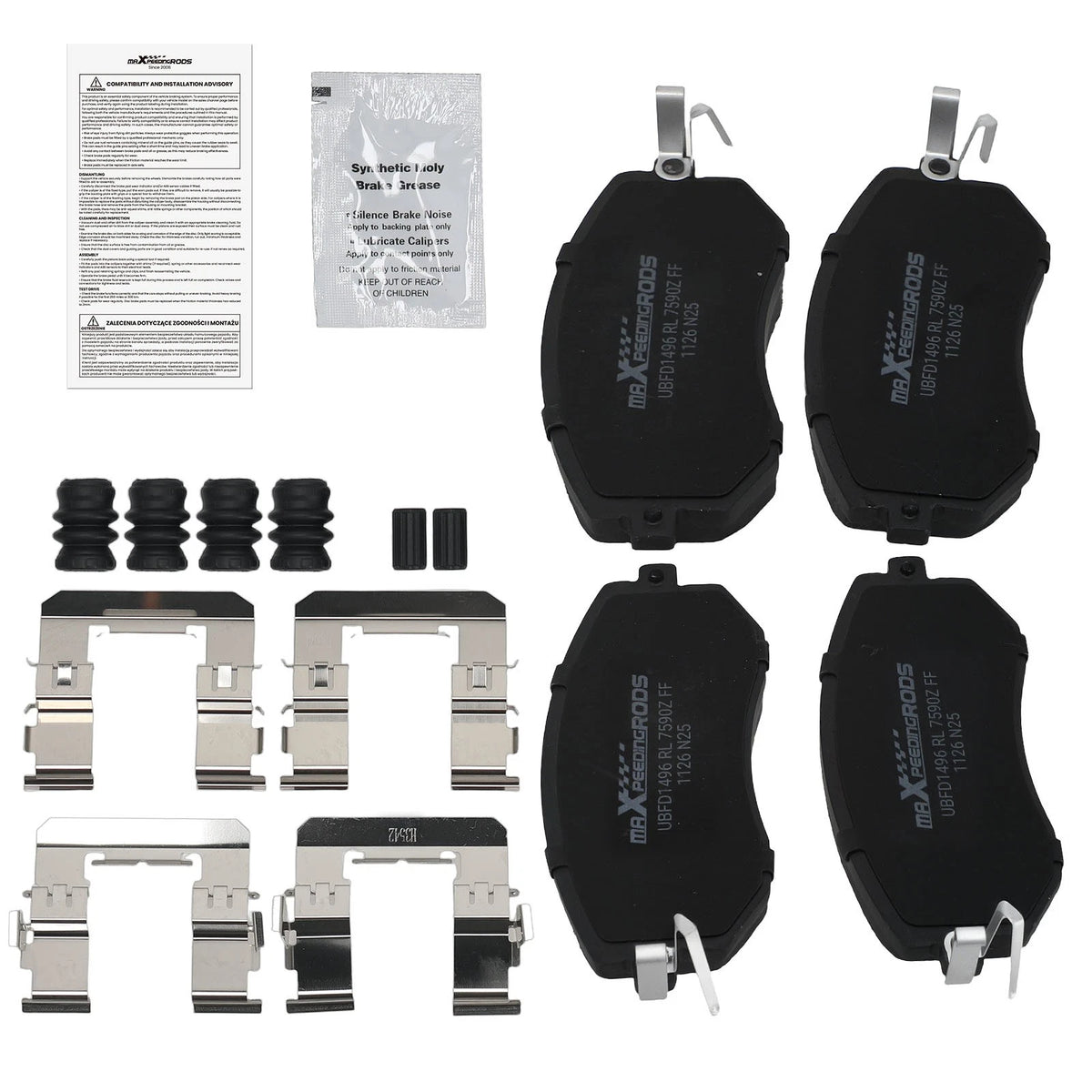 Front Ceramic Brake Pads Kit for Subaru WRX/XV Crosstrek/Outback/Legacy/Impreza (2015–2021)