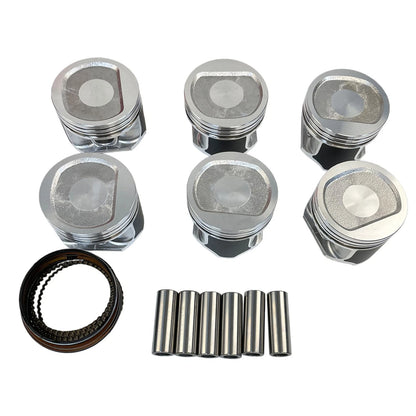 Set of 6 Pistons & Rings for Jeep 4.0L 242 L6 OHV (1996–2006)