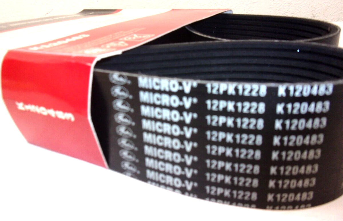 Gates Serpentine Micro-V Belt 12PK1228 for K120483 (12PK1228)