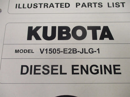 Illustrated Parts List Manual for Kubota V1505-E2JB-JLG-1