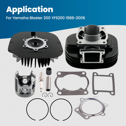 Top End Rebuild Kit Set for Yamaha Blaster 200 (1988–2006) - Cylinder Head, Piston, Gasket