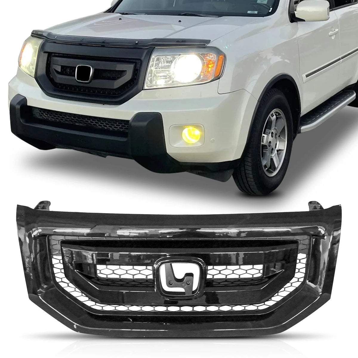 Front Bumper Upper Grille Assembly for Honda Pilot (2009–2011)