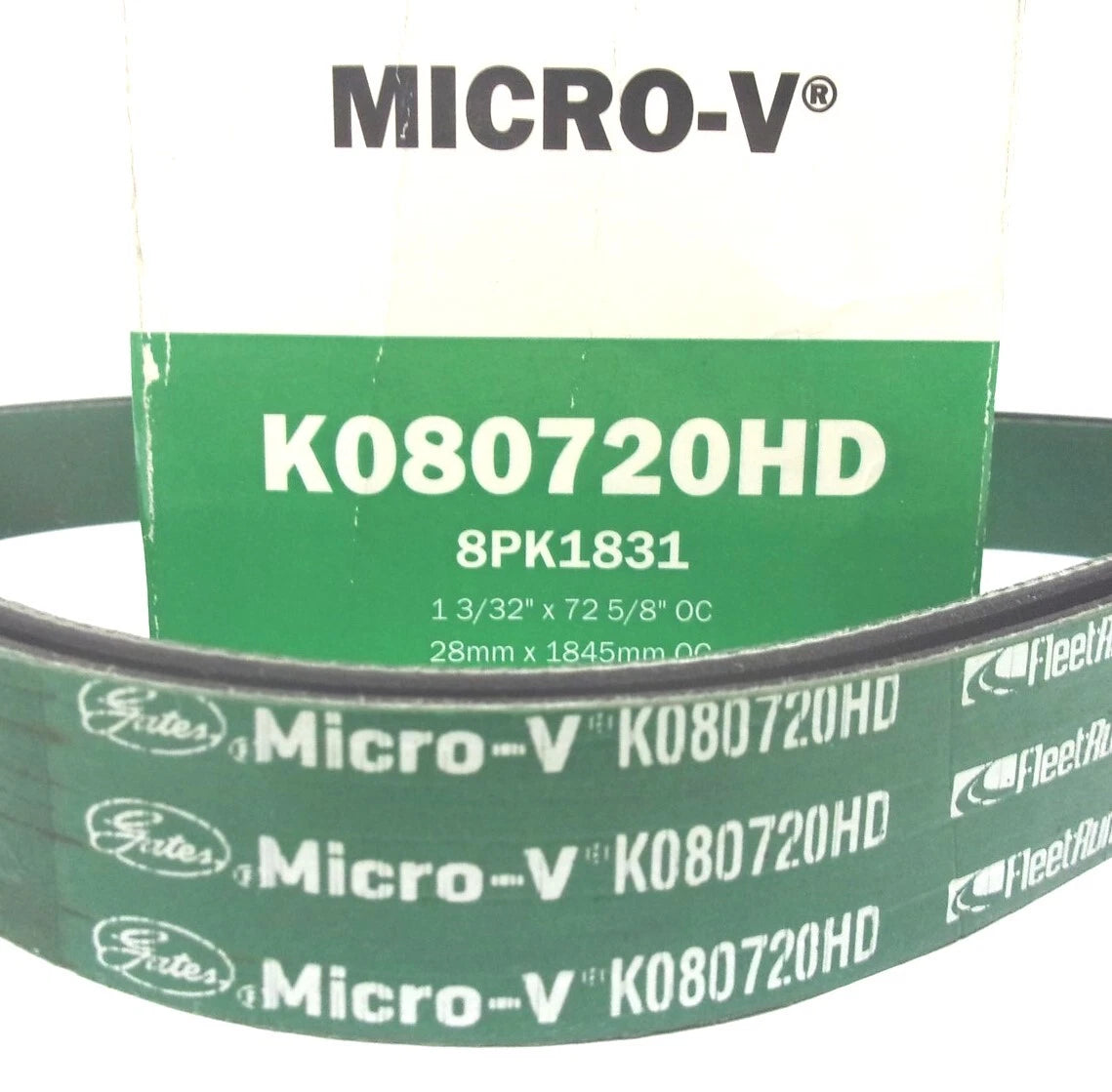 K080720HD Serpentine Heavy Duty Micro-V Belt for Gates (8PK1831)