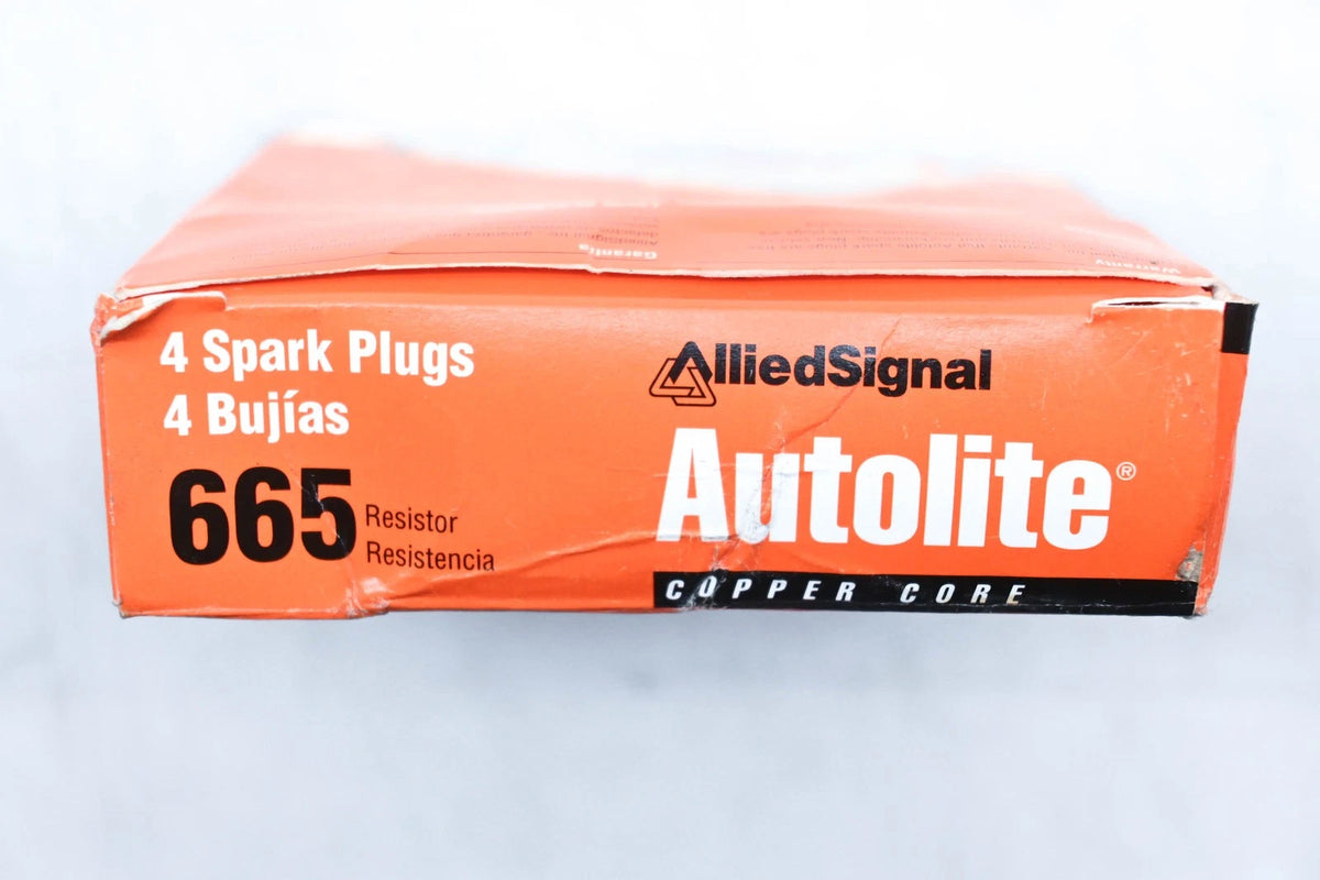 Set of 4 Autolite 665 Copper Core Resistor Spark Plugs for