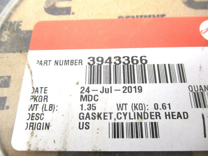 Cummins Cylinder Head Gasket for ISC/ISL 8.9L (3943366)