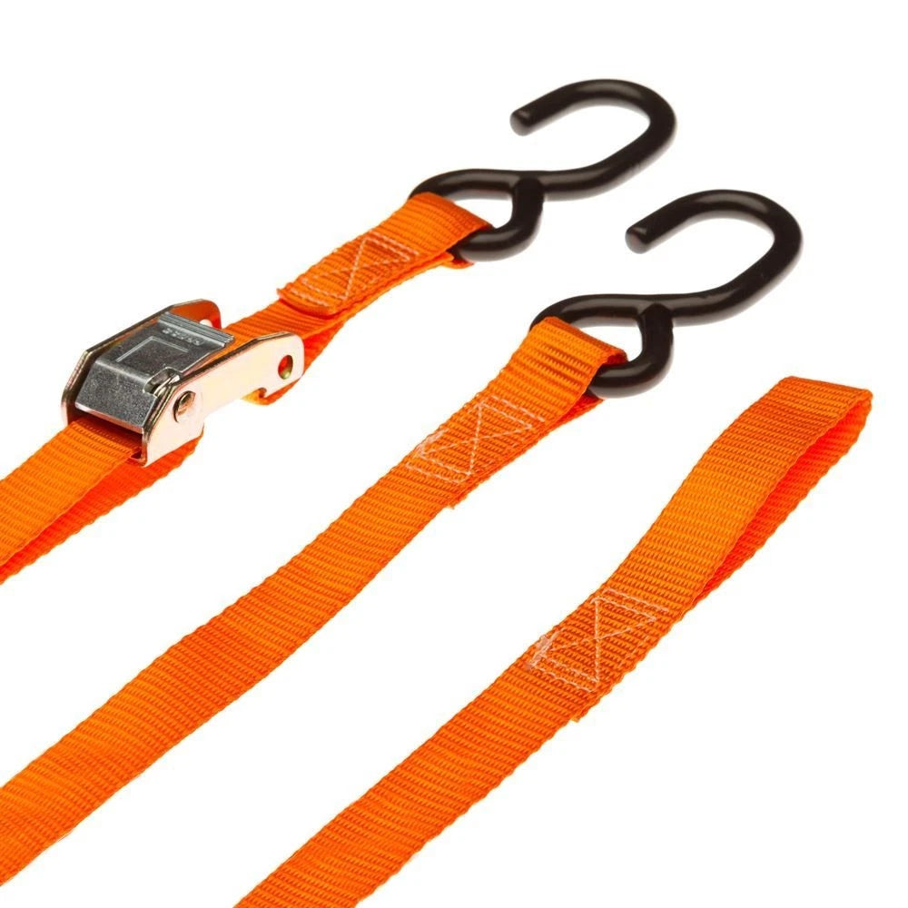 8-Pack Cam Buckle Straps 1" x 10' with S-Hooks