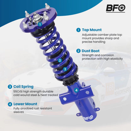 BFO Coilovers Suspension Lowering Kit for Ford Mustang (2005–2014)