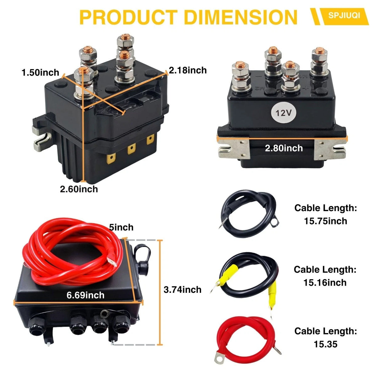 8000lb Winch Solenoid Relay with Control Box for Jeep 4X4 (12V)