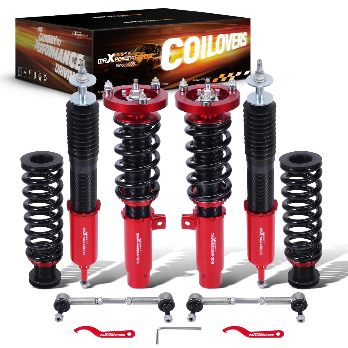24 Way Adjustable Coilovers for BMW 335i 328i E90 E92 (2005–2013)