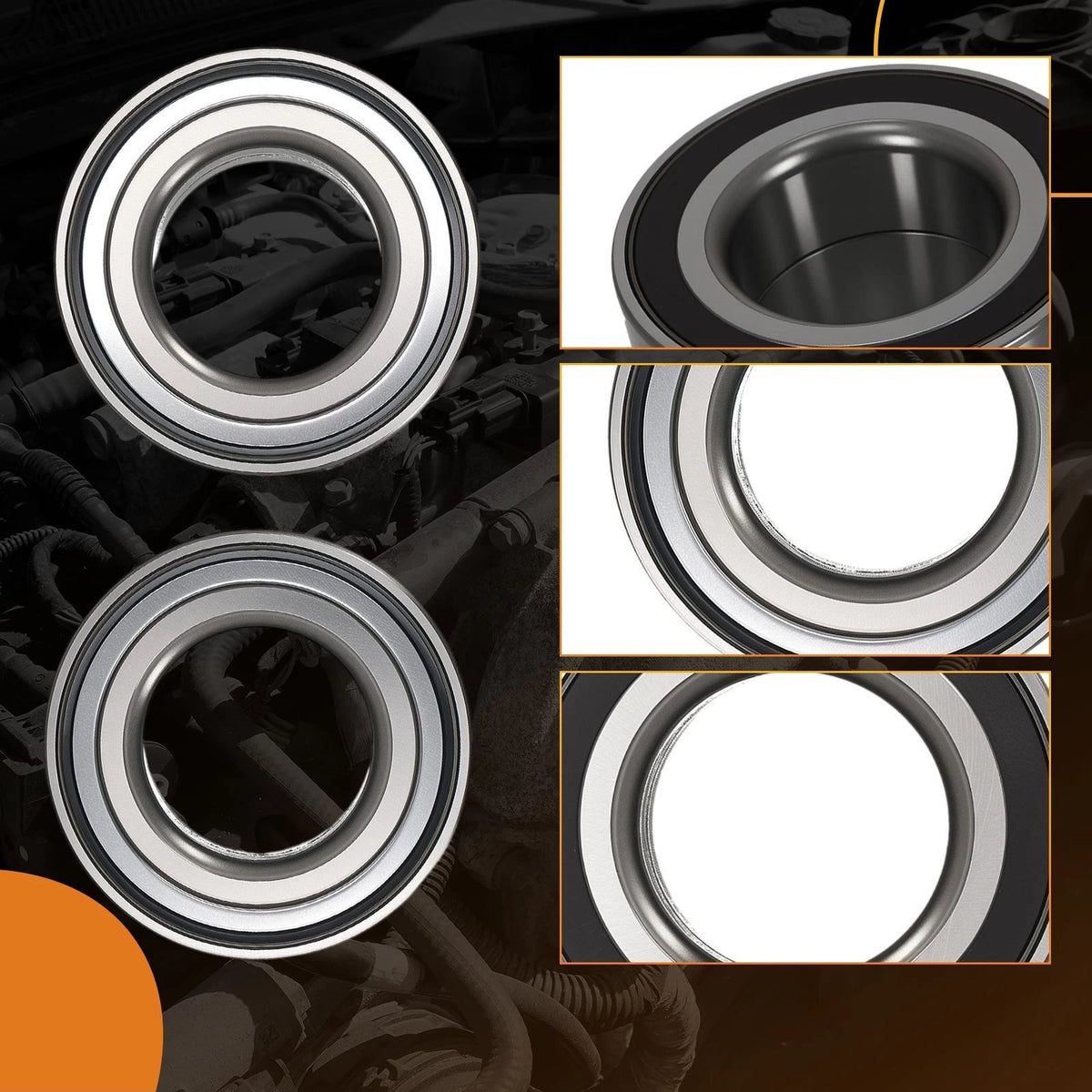 2 Rear Wheel Bearings Assembly for Audi Q7, Range Rover (2006–2015) 510082, 510082R