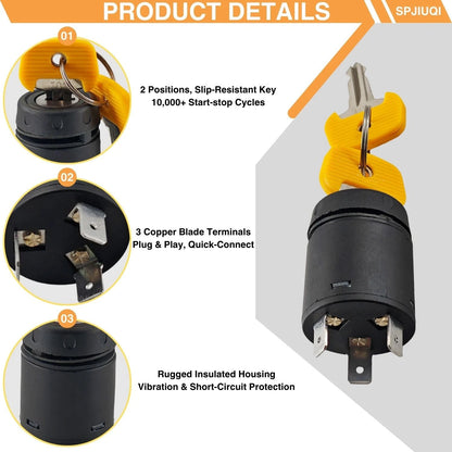 Ignition Key Switch for Linde BT Forklift Pallet Jack (7915492601, 500852609)
