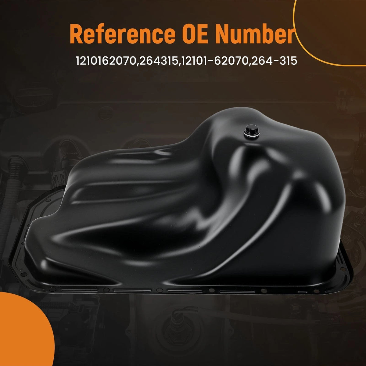 Engine Oil Pan for Toyota Tacoma 4WD 3.4L (1995–2004) 264315, 1210162070