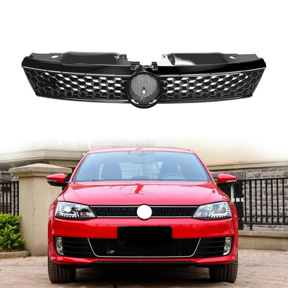 Front Grille for VW Jetta 2.0L Sedan (2011–2018) - Black with Chrome Trim