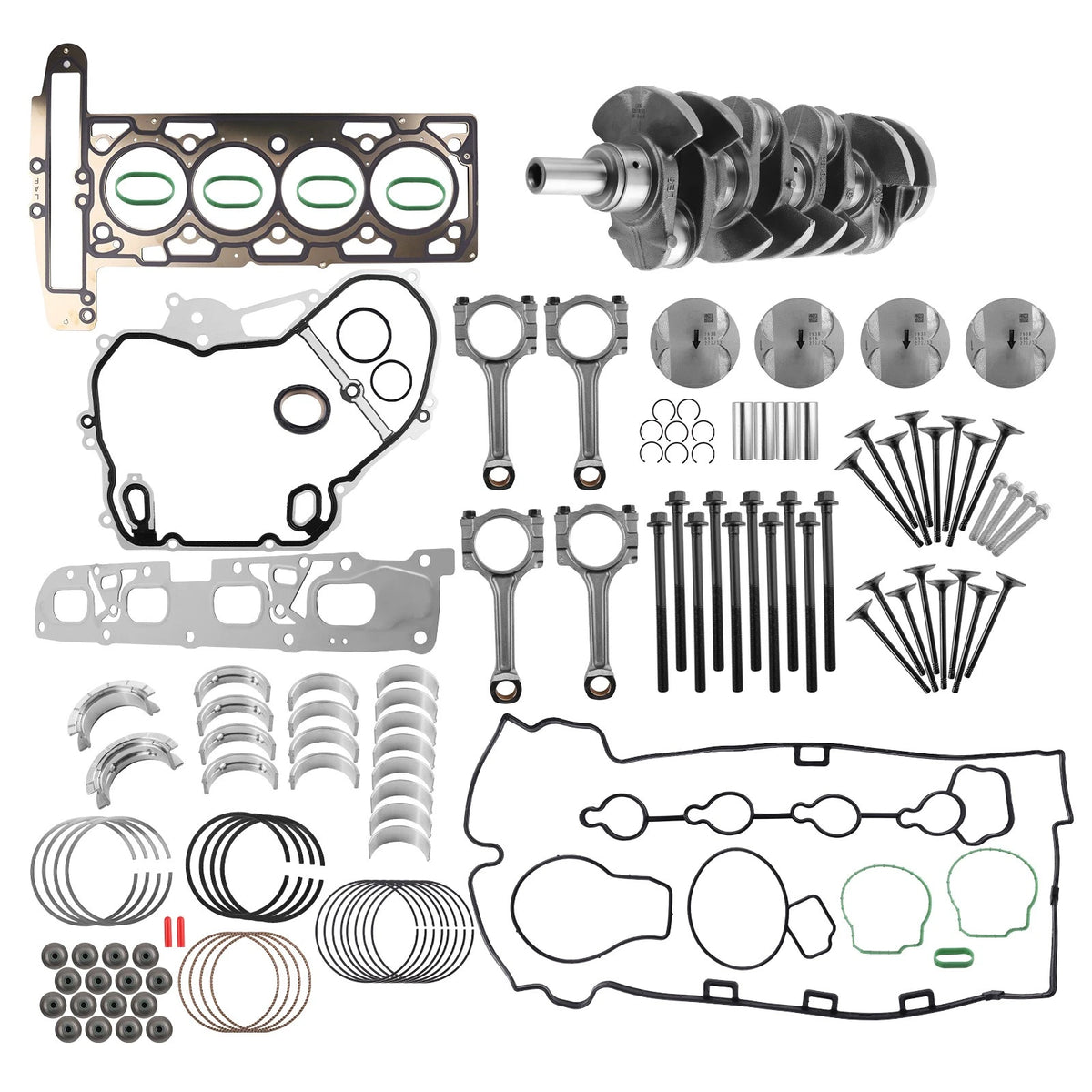 Engine Rebuild Overhaul Kit for Chevy GMC Buick Pontiac Saturn Ecotec 2.4L (2003–2010)