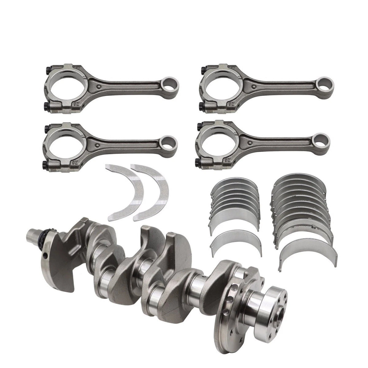 Set of 4 Crankshaft Con Rods & Bearings for Hyundai KIA Soul Rio (2012–2017)