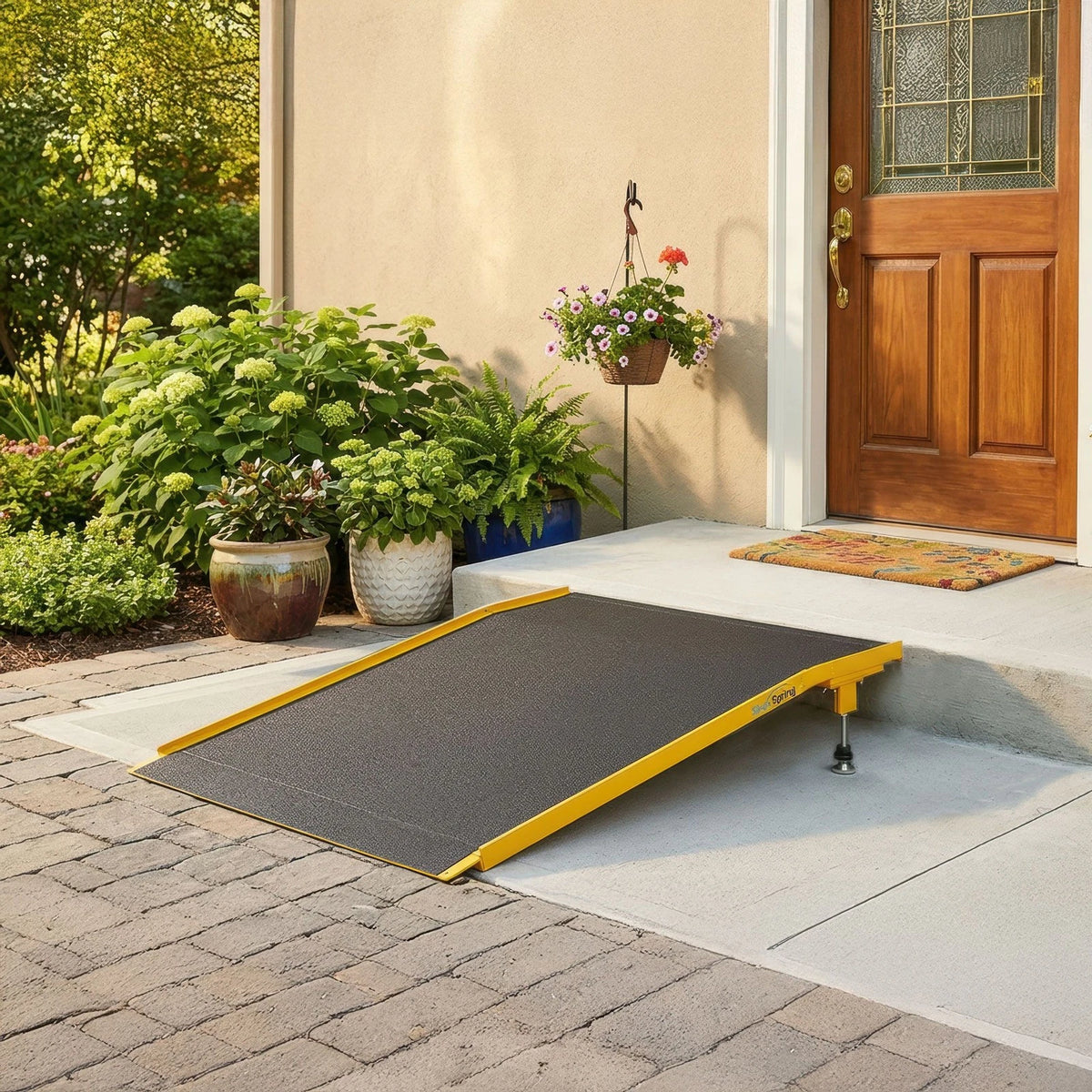 36" Aluminum Adjustable Solid Threshold Ramp for
