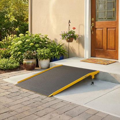 36" Aluminum Adjustable Solid Threshold Ramp for