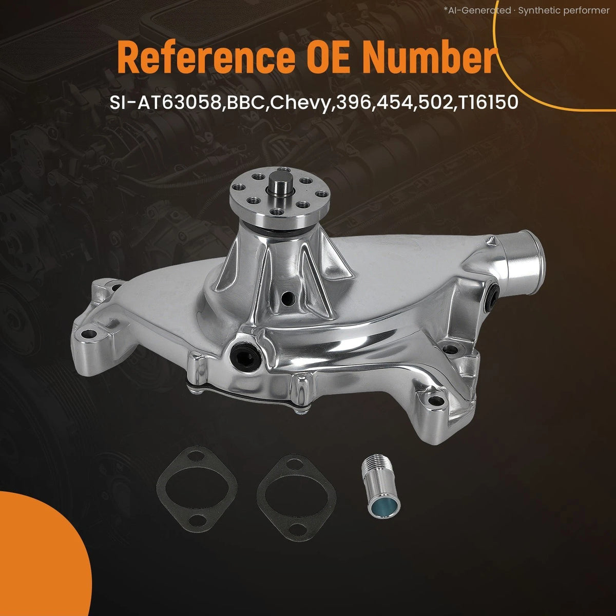 Aluminum Short Water Pump for Big Block Chevy 396 427 454 502 (T16150)