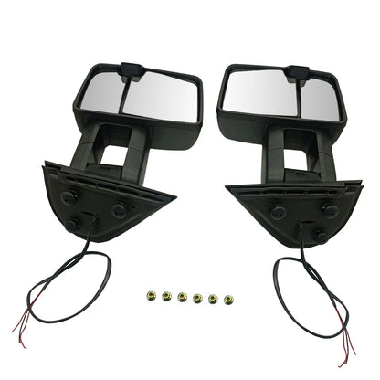 Pair Manual Signal Tow Mirrors for Chevy Silverado/Sierra 1500/2500/3500 (2007–2018)