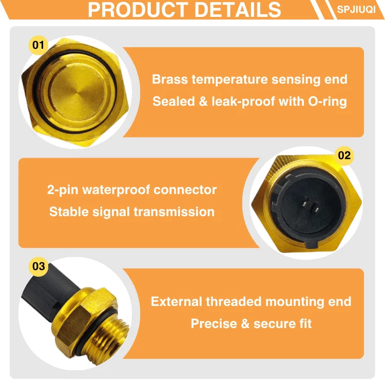 Coolant Temperature Sensor Switch for Honda Accord CR-V Civic Pilot (2003–2011)